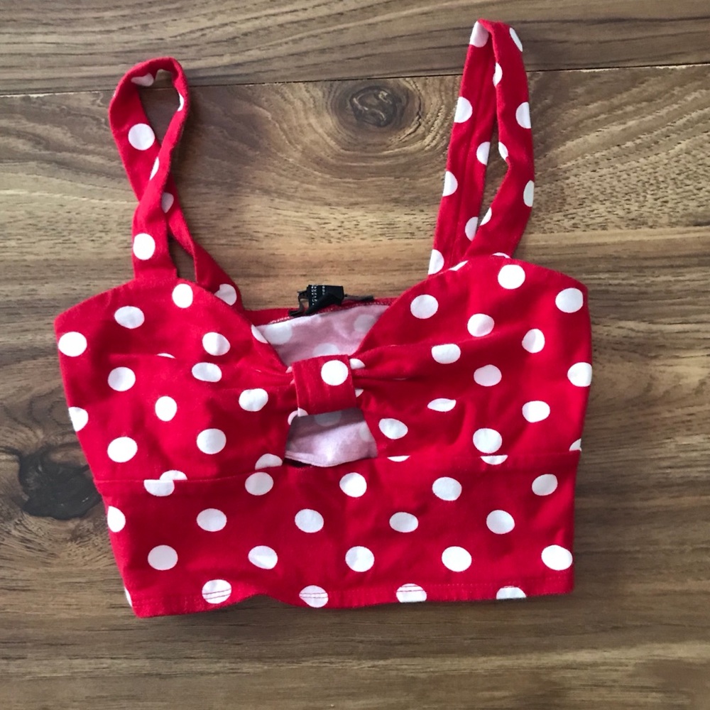 Polka dot crop top